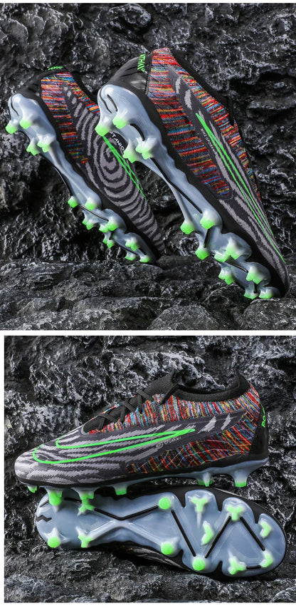 Men Training Football Boots Non-Slip Soccer Shoes Outdoor Cleats Futsal Breathable Sneakers Unisex Comfortable FG/TF Ultralight