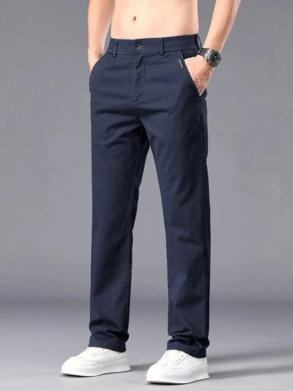 Brand Autumn New Stretch Men Casual Pants Straight Business Dress Formal Trousers Work Fashion Male Comfort Pants
