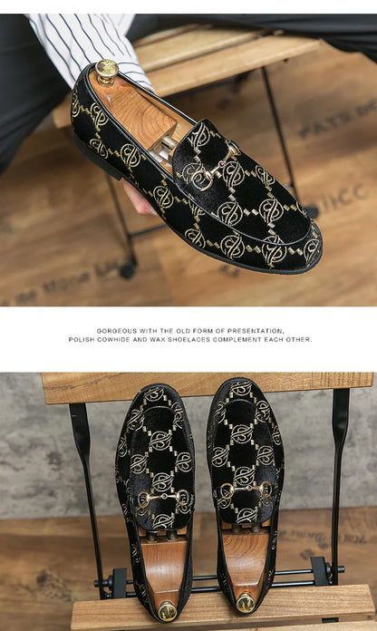 Hot Blue Men's Luxury Loafers Plus Size 47 Suede Leather Shoes For Men Designer Moccasins Slip-On Casual Dress Shoes Men Flats
