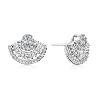 Luxury D VVS1 Color Moissanite Sector Earrings For Women Top Quality 100% 925 Sterling Silver Engagement Wedding Gift