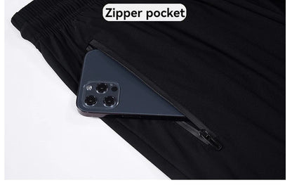 New Ice Silk Breathable Men's Sports Pants Quick Drying Sweat-absorbing Comfortable Cool High Quality Outdoor Pants for Men