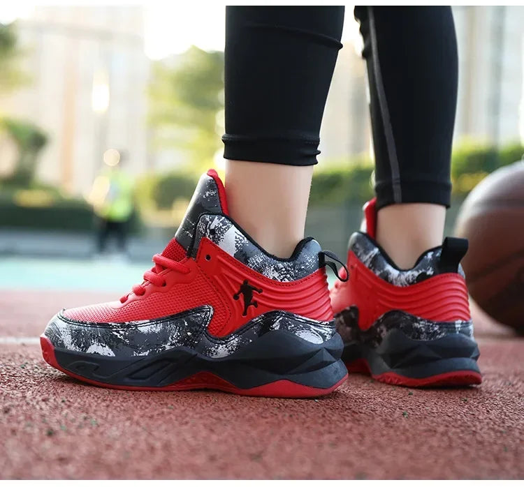 2025 Basketball Shoes for Kids Sneakers New Boys Brand Thick Sole Non-slip Children Sports Shoes Child Boy Basket Trainer Shoes