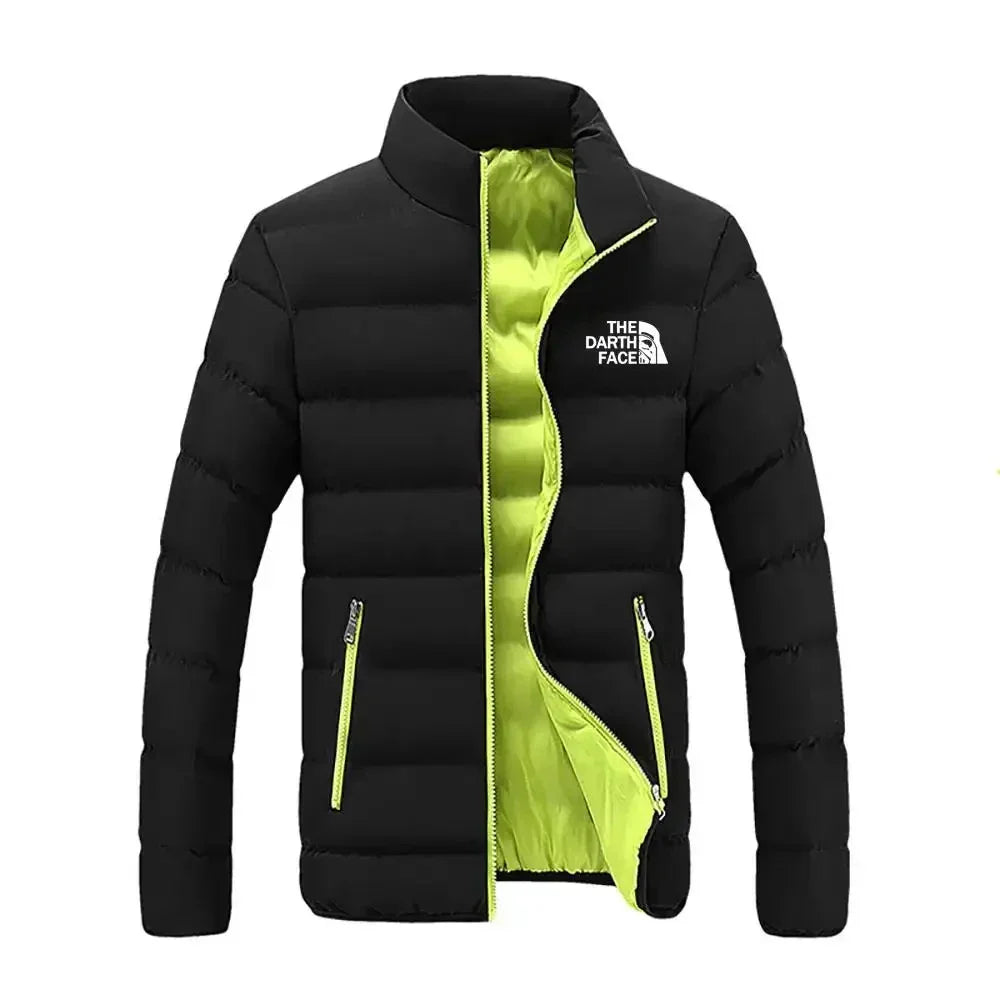 Men's Cotton Jacket Sports Bicycle Printed Street Warm Business Casual Top