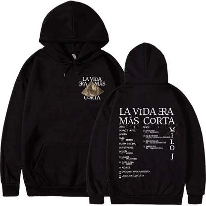 Rapper Milo J 166 Tour 2025 Album Graphic Hoodie Men Hip Hop Gothic Long Sleeve Sweatshirts Vintage Oversized Hoodies Streetwear