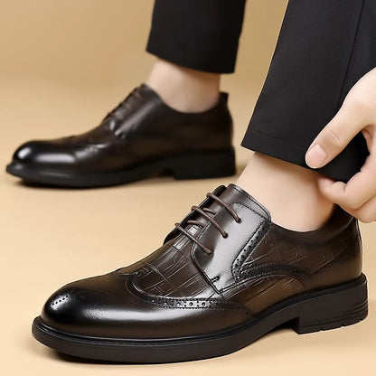 Men Business Dress Leather Shoes Wedding Cowhide Casual Leather Shoes Men Shoes