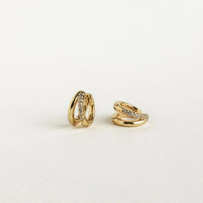 Double Hoop Huggie Moissanite Diamond Earrings for Women 925 Sterling Silver Plated 18k White Yellow Gold Earring Fine Jewelry