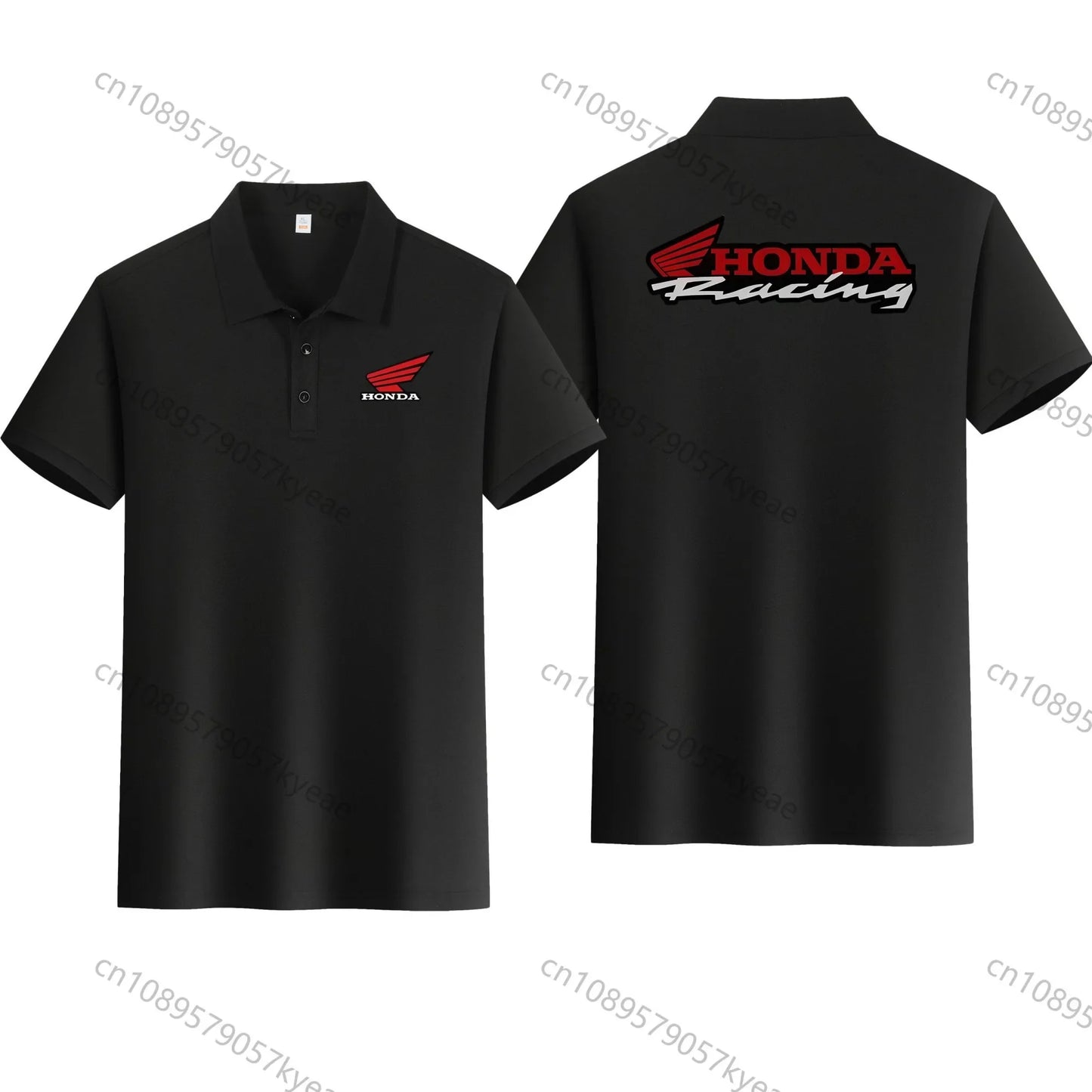 2026 Summer New Men's Racing Wing Logo Polo Shirt Casual Short Sleeve Collared Top Breathable Motorcycle T-Shirt