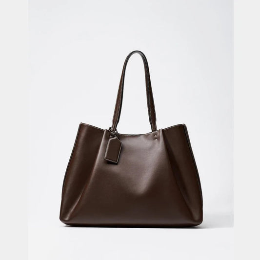CLIP TOTE BAG, Fashionable Top Handle Tote Bag, Solid Color Simple Shoulder Bag, Luxury Design Handbags for Women