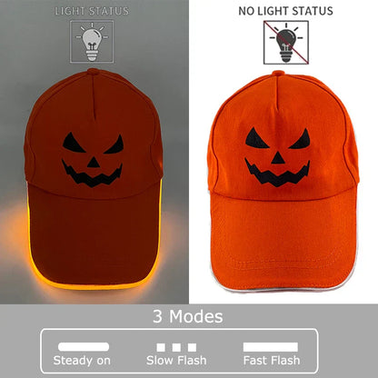 Hot LED Light Up Baseball Cap Neon Colorful Glowing Adjustable Sun Hats For Women Men Night Running Caps Travel Supplies