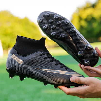 Premium high-top football shoes FG long studs and TF short studs, suitable for both men and women, offer comfort. Sole spikes