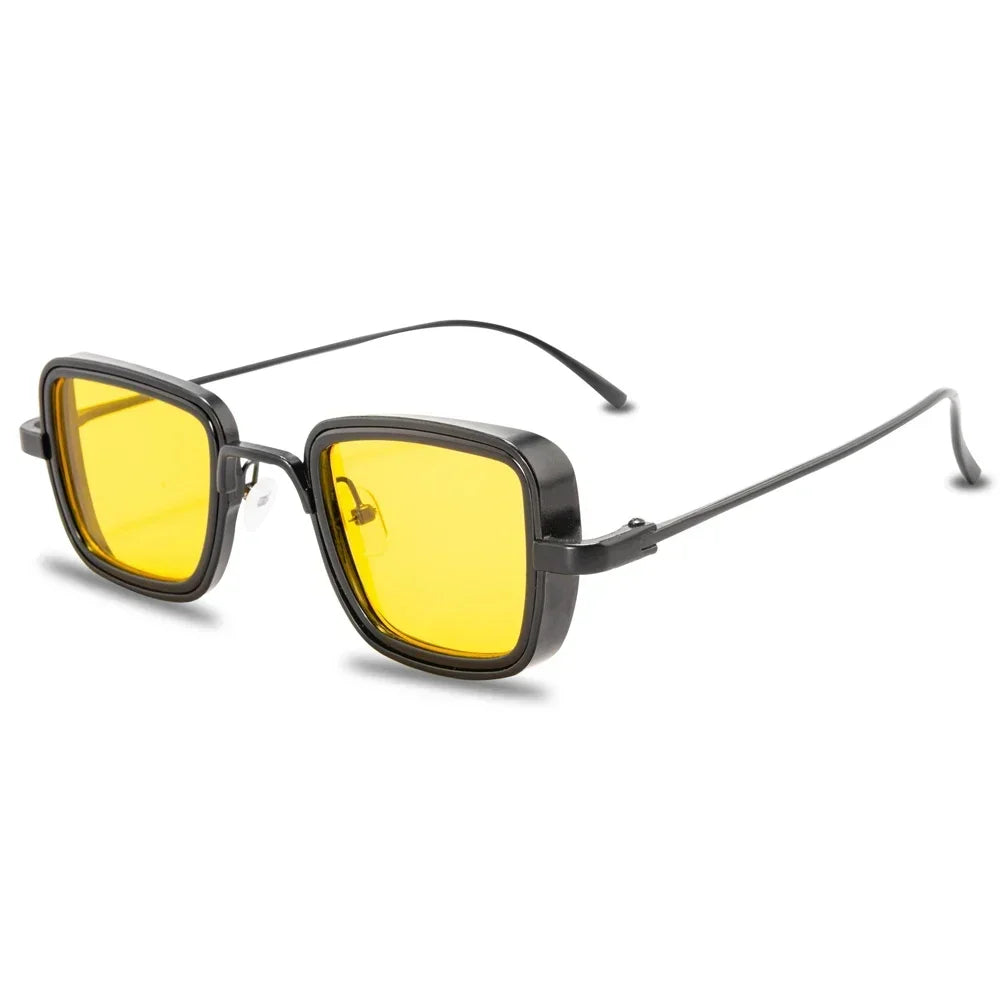 Brand Shades Men Women Sun Glasses UV400 Square Vintage Metal Steampunk Sunglasses