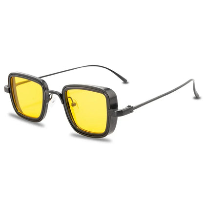 Brand Shades Men Women Sun Glasses UV400 Square Vintage Metal Steampunk Sunglasses