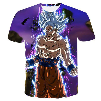Japanese cartoon Dragon Ball Z T-shirt children's top T-shirt shorts two-piece set for summer boys T-shirt+shorts beach pants