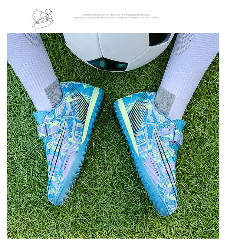 Children Football Shoes Grass Society Indoor Training Original Boy Girl Soccer Shoes Cleats Non Slip Kids Football Field Boots