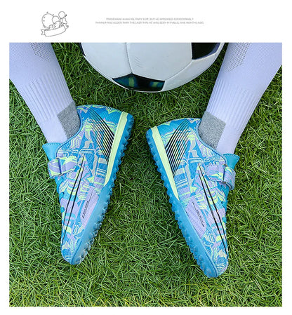 Children Football Shoes Grass Society Indoor Training Original Boy Girl Soccer Shoes Cleats Non Slip Kids Football Field Boots