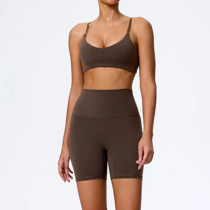 Ctenkevet Summer Women 2Pcs Sleeveless Sports Set Female Gym Two-piece Yoga Set High Waist Breathable legging Sportswear Women