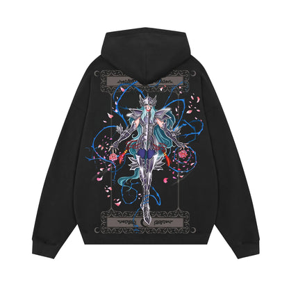 Hoodies Sleeve Hoodies Pure Cotton Clothing Knights of The Zodiac Japanese Anime Men Oversized Long Sleeved Shirt