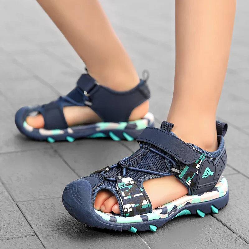 Fashion Kids Sandals Boys Shoes Non-slip Outdoor Breathable Summer Beach Sandails Children's Casual Walking Shoes