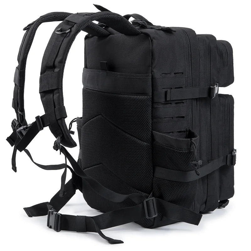 45L Tactical Backpack survival Bag Hunting MOLLE Backpack GYM For Men EDC Outdoor Hiking Rucksack Witch Bottle Holder