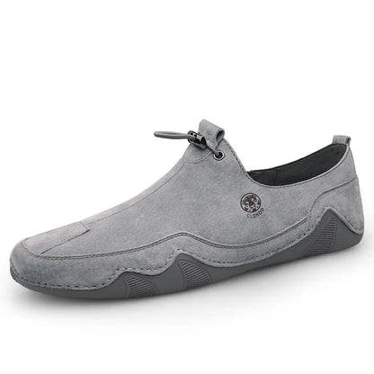 Breathable Light Anti-slip Outdoor Flat Shoes for Men Casual Driving Shoes Genuine Leather Boat Shoes Soft Sole Footwear