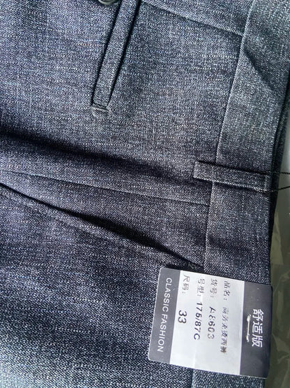 Men's High-End Summer Wool Blend Trousers, Traf Suit Pants,Business Formal , Man Pants,Wool Dress Pants for Men