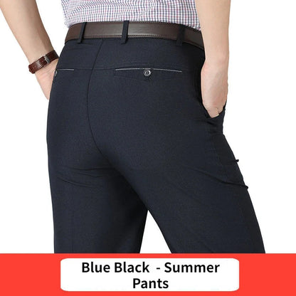 New Men's Autumn Thick Summer Thin Casual Suit Pants Classic Business Fashion Stretch Trousers Male Brand Clothes GOZBKF