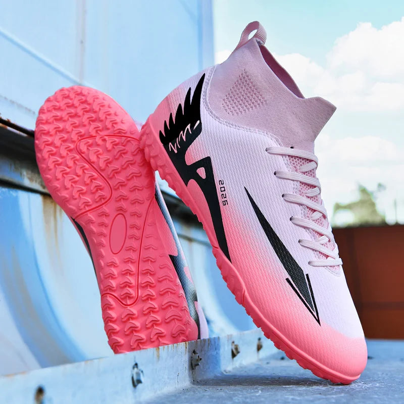 New Men Soccer Shoes Outdoor High Ankle Non-Slip Sports Shoes Ultralight Indoor Football Boots High-quality Futsal Non-Slip