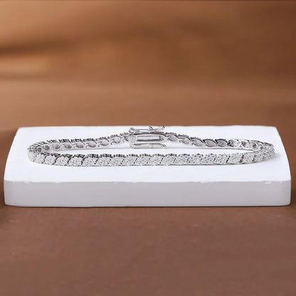 Shape Full Moissanite Tennis Bracelets for Women Men S925 Silver D Color Sparkling Diamond Bangles with Certificate