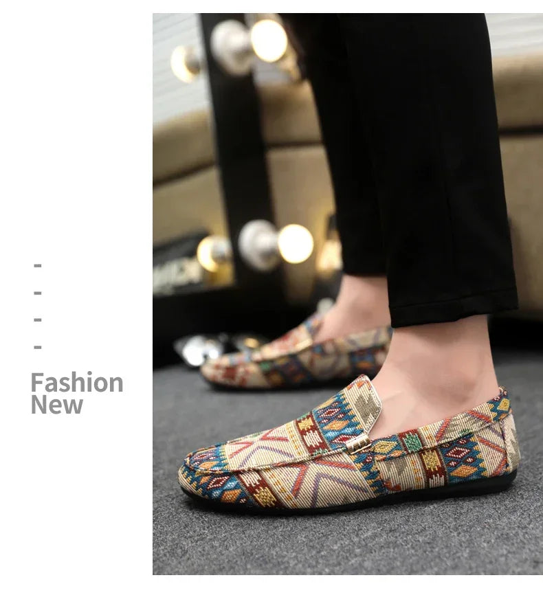 Summer Outdoor Men's Casual Shoes Breathable Man Loafers Lazy Shoes Comfortable Walking Sneakers Non-slip Flats Driving Shoes