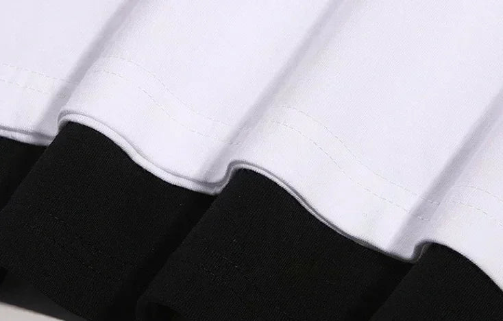 Printed T-shirt 2025 Men's Summer New Hip Hop Trend Versatile Large Loose Casual Parent Child Top