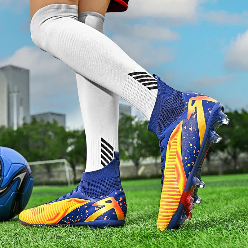 New Men Football Boots Sports Shoes Futsal High Ankle Soccer Shoes High-quality Indoor Non-Slip Outdoor Ultralight Non-Slip