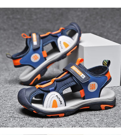 Kids Sports Sandals Breathable Mesh Lightweight Non-Slip Comfortable Outdoor Summer Shoes for Boys and Girls Quick-Dry Design