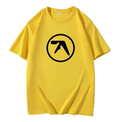 2025 Men's Black T-Shirt Men T Shirt Print Cotton Short Sleeve T-shirt Male Funny Present Fashion Aphex Twin Short Sleeves