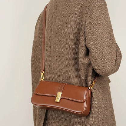 Women Genuine Leather Shoulder Bag Female Fashion Handbag Totes Small Underarm Bag Casual Daybag Mini Purse -KG1313