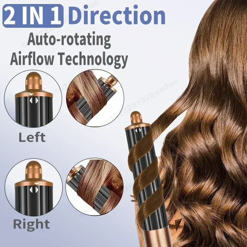6 IN 1 Hair Styler 110V Negative Ion Hair Dryer Set Multi Hair Styler Professional Blow Dryer Brush for Curling Gift for Women