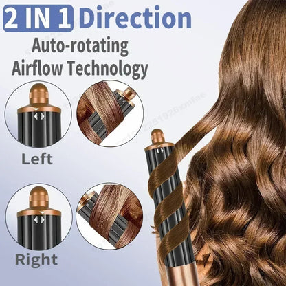 6 IN 1 Hair Styler 110V Negative Ion Hair Dryer Set Multi Hair Styler Professional Blow Dryer Brush for Curling Gift for Women