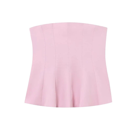 Off Shoulder Crop Top Woman Sexy Backless Corset Top Female White Pink Bustier Tops Woman 2025 Camisole Tube Tops Women