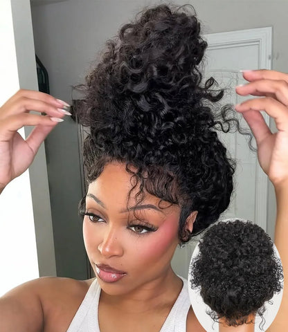 360 Full Lace Wig Invisible Drawstring Deep Wave Frontal Wig Curly Human Hair Wigs Brazilian 13X4 Hd Lace Wig 220 Density 36Inch