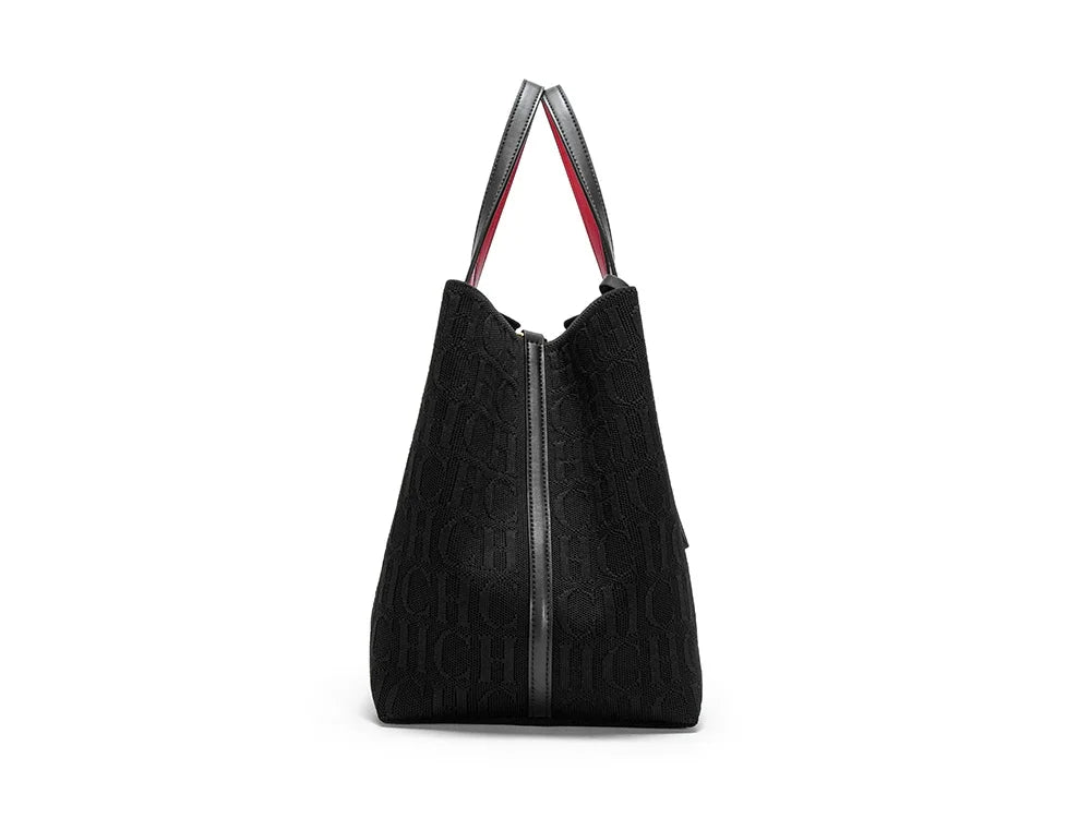 High Quality Craft Large Capacity Handbag Ladies Shoulder Bag Fashion Classic New Pure Color Outer Pocket Ladies Handbag