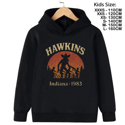 Hoodies Kids Cartoon Anime Print Clothes Streetwear Basic Boys Tops Children Sweatshirts