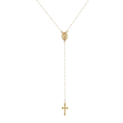 2025 New Fashion Vintage Christian Cross Bohemia Religious Rosary Pendant Necklace For Women Charm Jewelry Gifts Wholesale