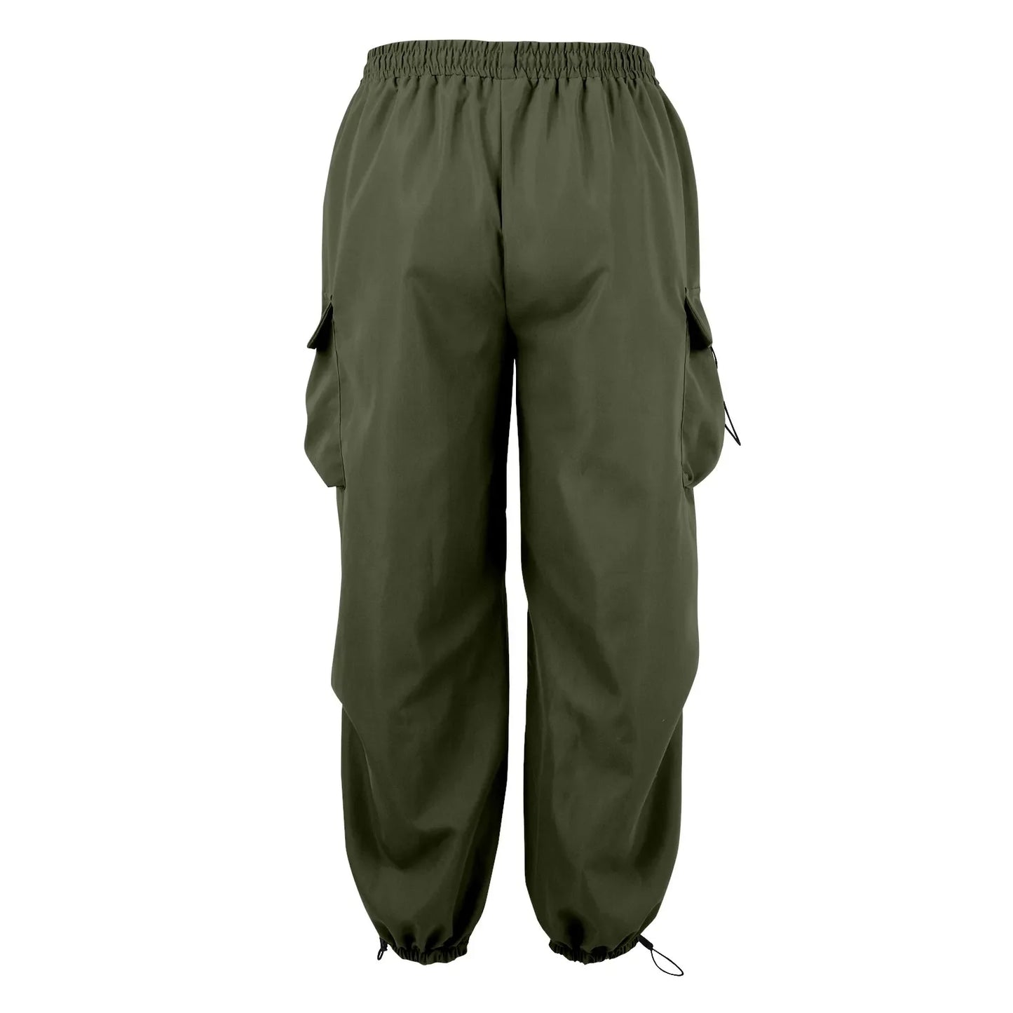 Cool Streetwear Versatile Quicky Drying Wide Leg Low Waist Drawstring Cargo Trousers Fashion Daily Casual Pockets Pants For Male