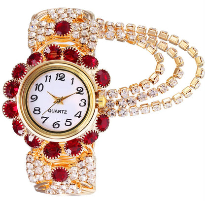 Women Shine Bracelet Watch Luxury Elegant Rose Gold Stainless Steel Wristwatch Ladies Rhinestone Clock Montre Femme Relojs saati