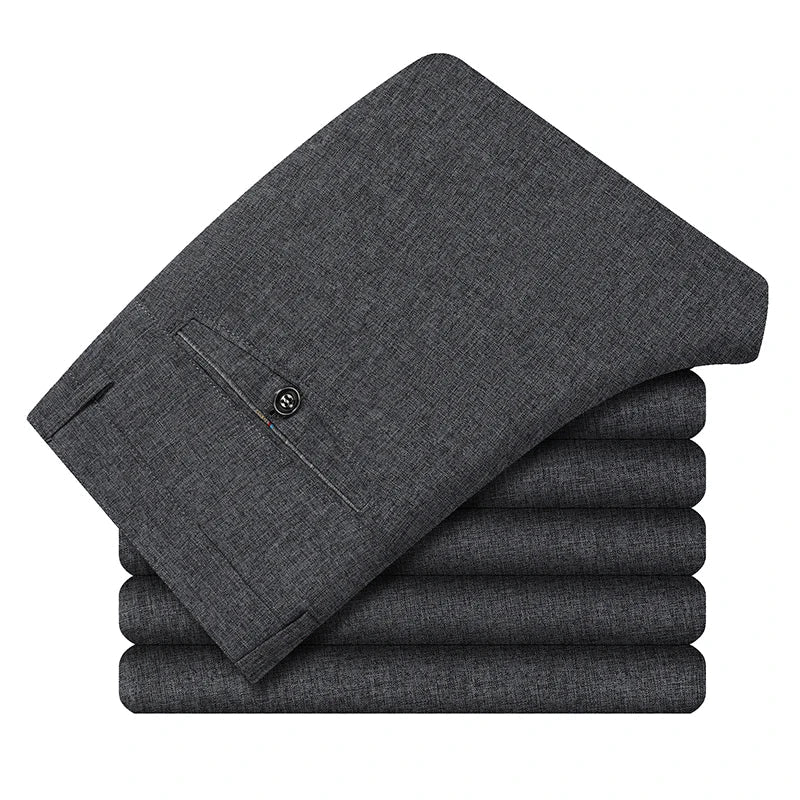 Mens Business Casual Pants Spring Autumn Suit Pants Formal Dress Pants for Husband Dad Trousers 29-40