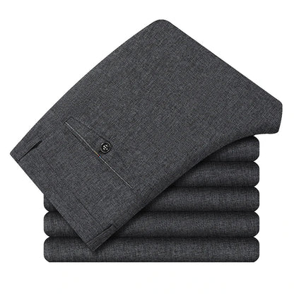 Mens Business Casual Pants Spring Autumn Suit Pants Formal Dress Pants for Husband Dad Trousers 29-40
