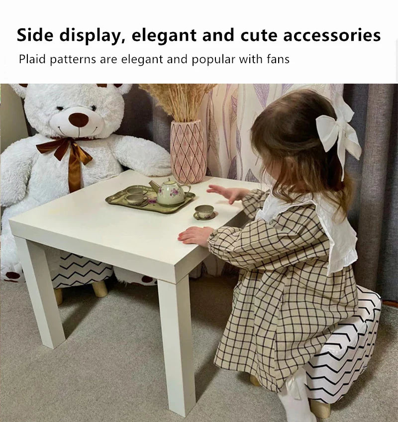Baby Girls Dress Casual Plaid Clothes Summer New Korean Cotton Linen Girls Princess Dress Big Turn Down Collar Dress