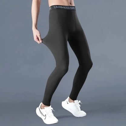 Men Compression Tight Leggings Running Sports Male Gym Fitness Jogging Pants Quick Dry Trousers Workout Training Yoga Bottoms