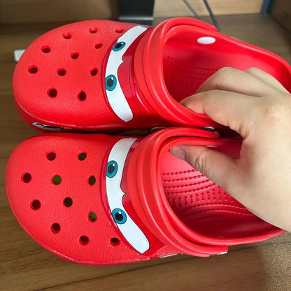 Chinelo Infantil Impermeável Relâmpago McQueen – Vermelho Pixar Carros, Meninos, Tamanhos 24–34