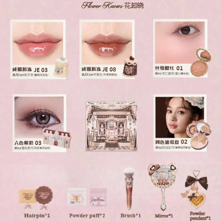 The Sweetie Bear 12 Parts Makeup Gift  Lip Glaze Blush Eye Shadow Concealer set Box