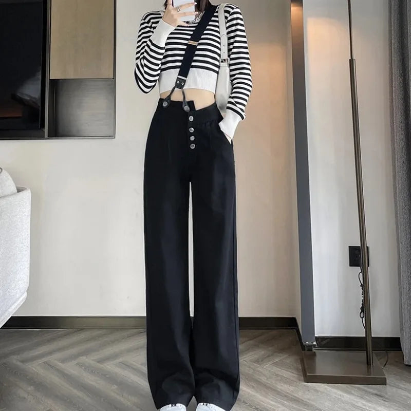 Women Jeans Fashion Female Vintage Hight Waist Casual Trousers